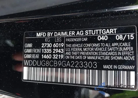 2016 Mercedes-Benz S 550 z USA, uszkodzony, nr VIN WDDUG8CB9GA223303